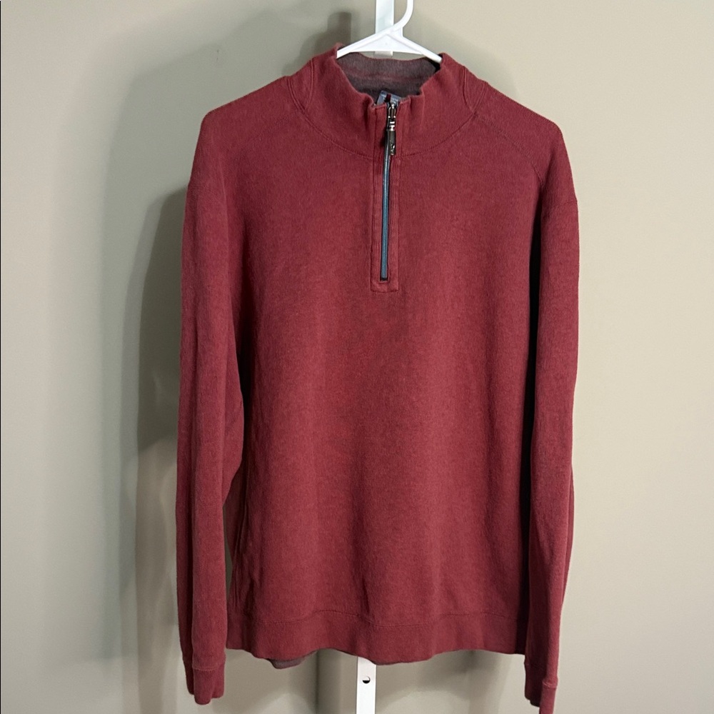 Tommy Bahama Flipview‎ Reversible Half Zip Pullover XL Maroon Men’s